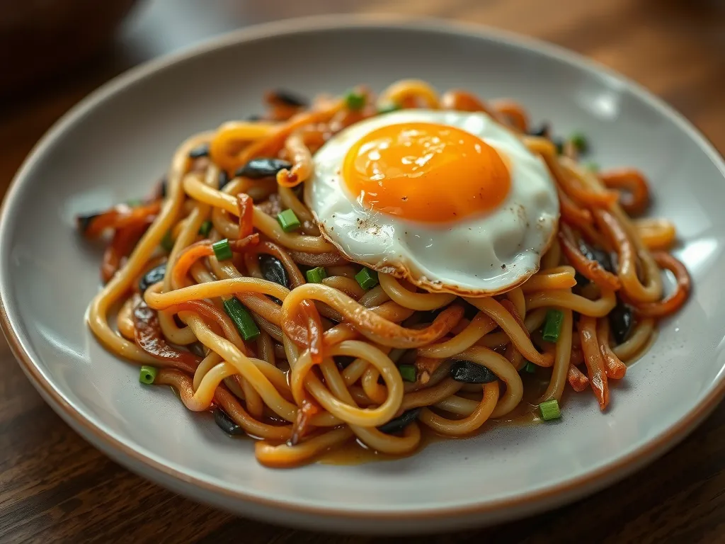 Quick Japchae with Eggs