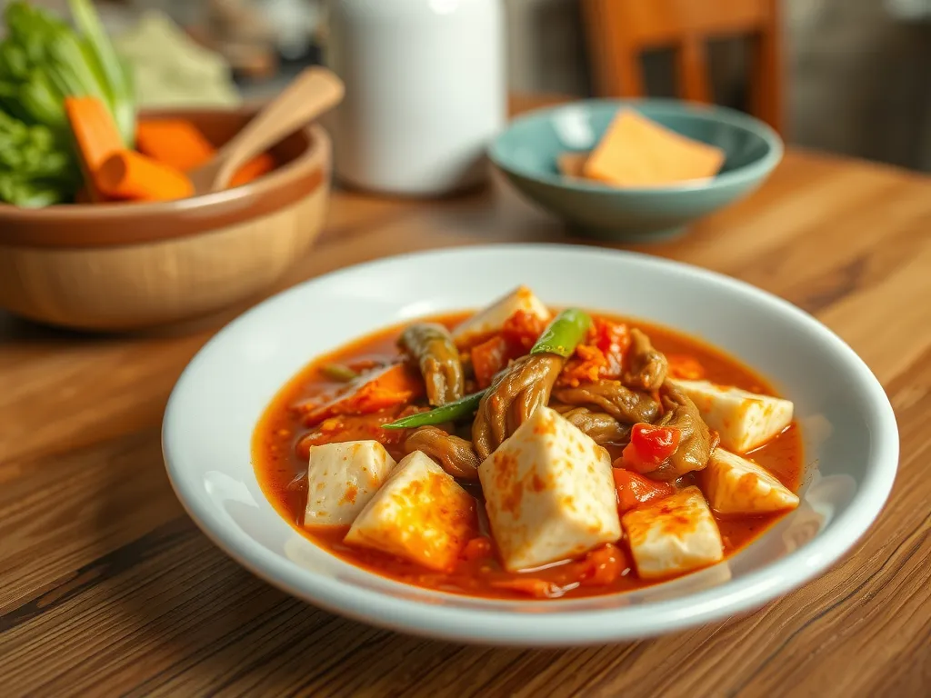 Quick Kimchi Jjigae with Tofu