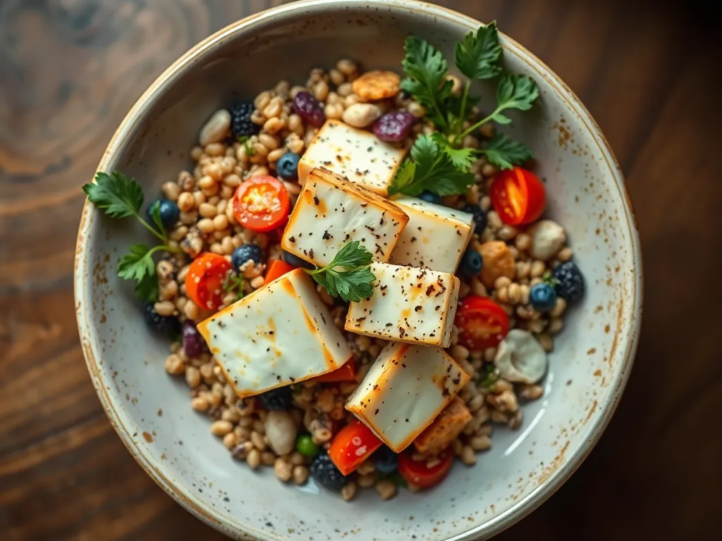Quick One-Pan Halloumi Grain Bowl