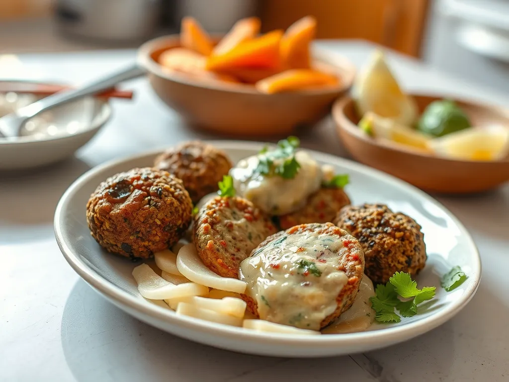 Quick Seafood Falafel Bowls