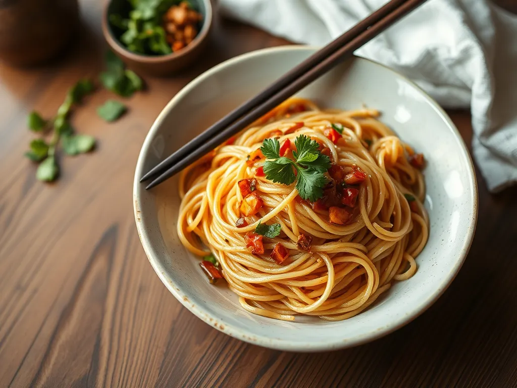 Quick Spicy Garlic Noodles