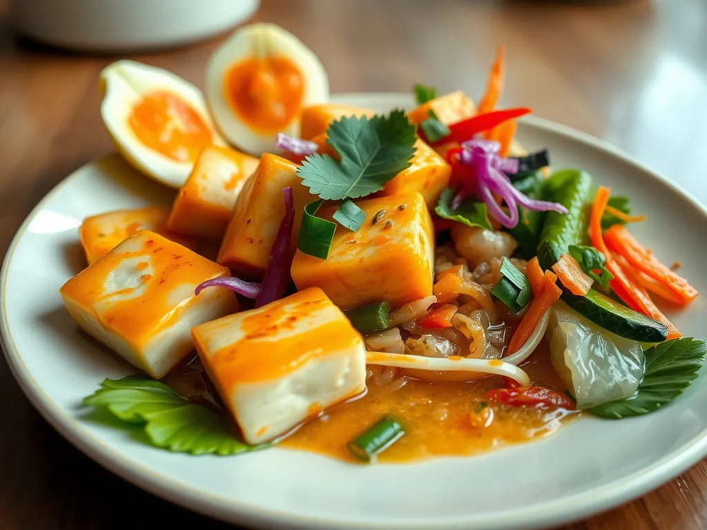 Quick Thai Green Papaya Salad with Tofu