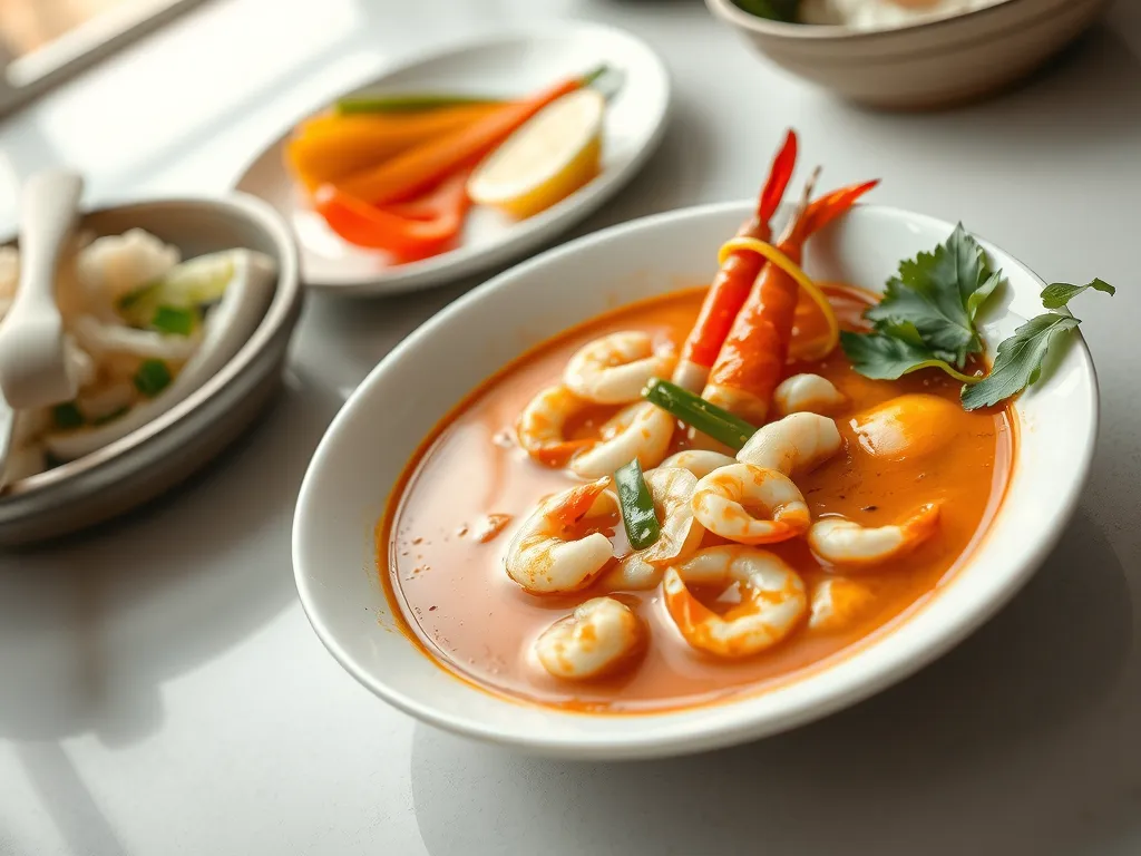 Quick Thai Tom Yum Seafood Soup