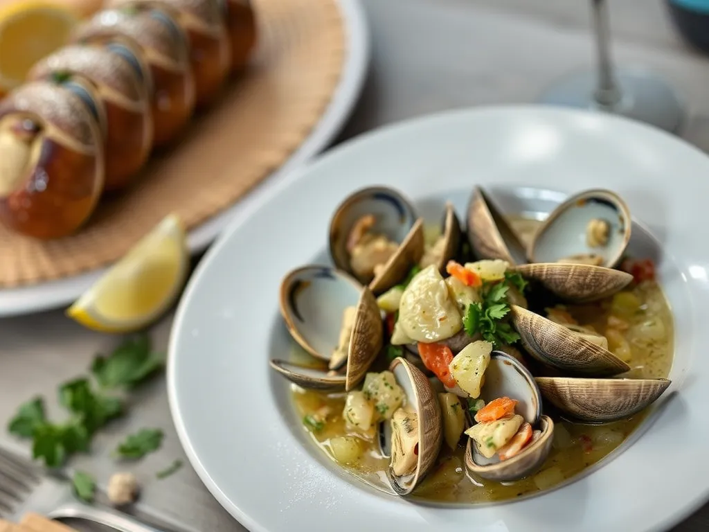 Rustic Garlic Clam Stew