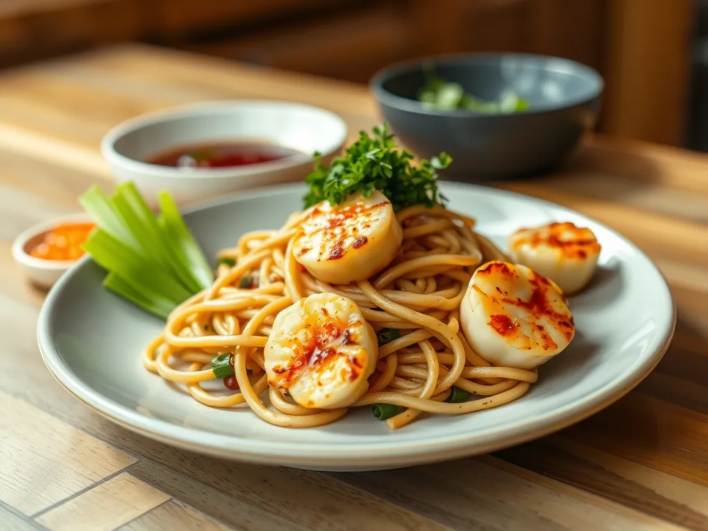Scallop Yakisoba Noodles