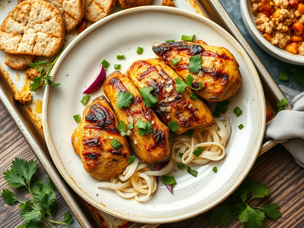 Sheet Pan Chicken Shawarma with Chickpeas