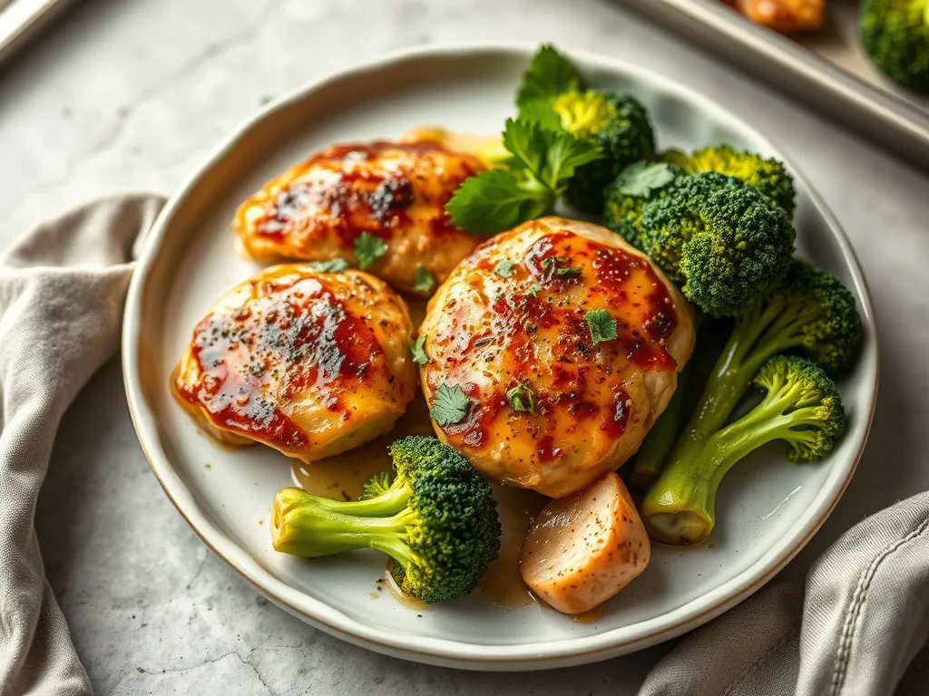 Sheet Pan Honey Garlic Chicken and Broccoli