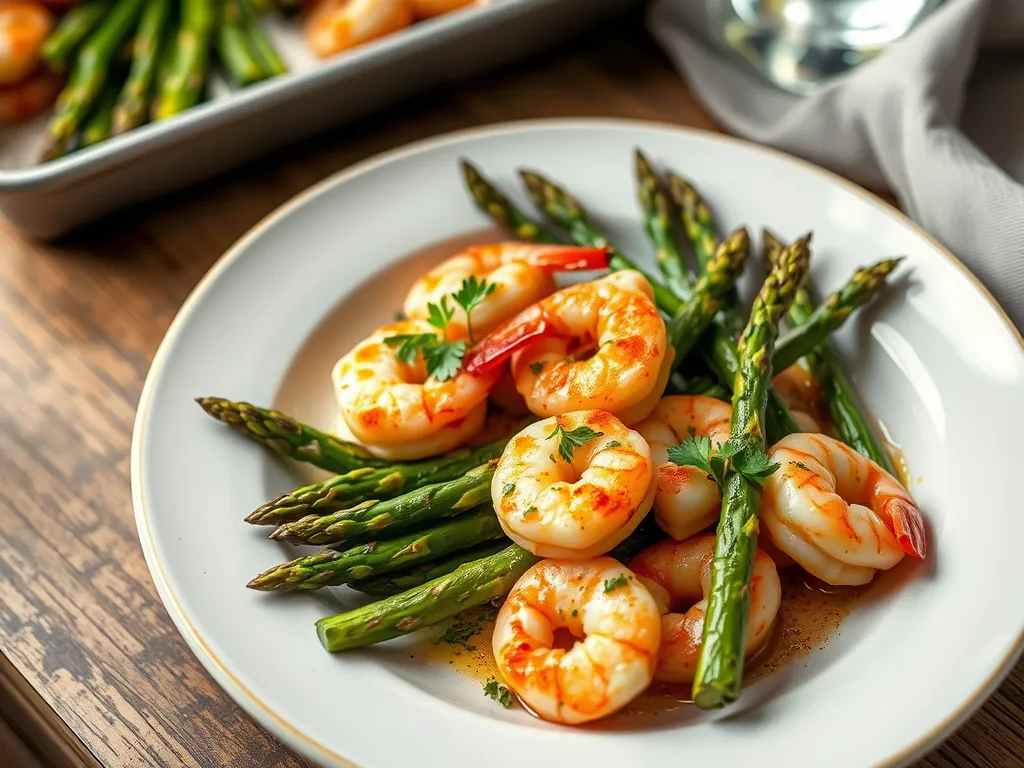 Sheet Pan Shrimp and Asparagus with Lemon Garlic