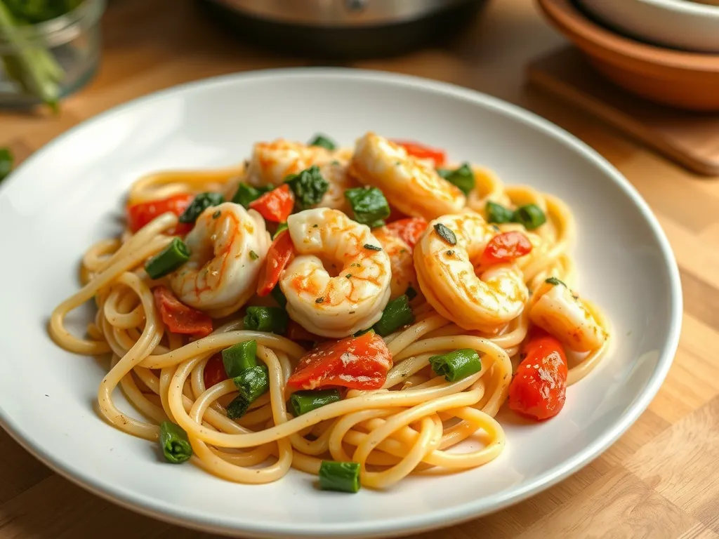 Shrimp Pasta Primavera
