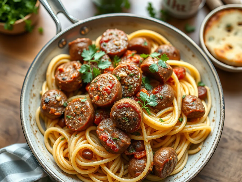 Cheesy Skillet Gnocchi with Sausage