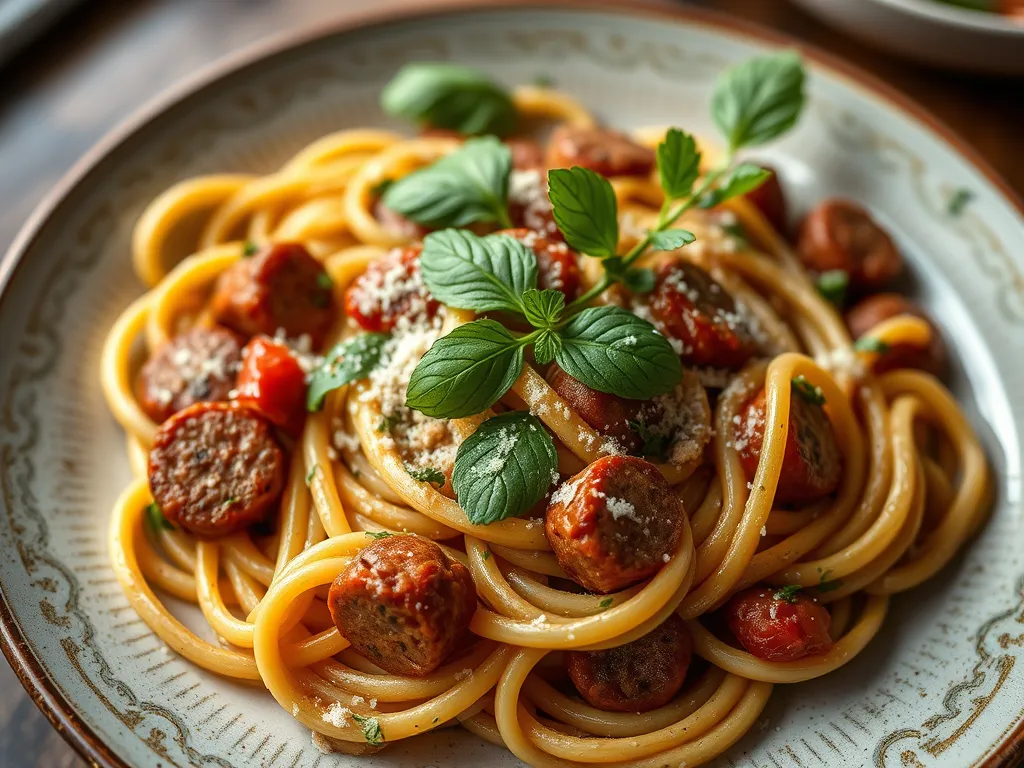Creamy Sausage and Spinach Pasta