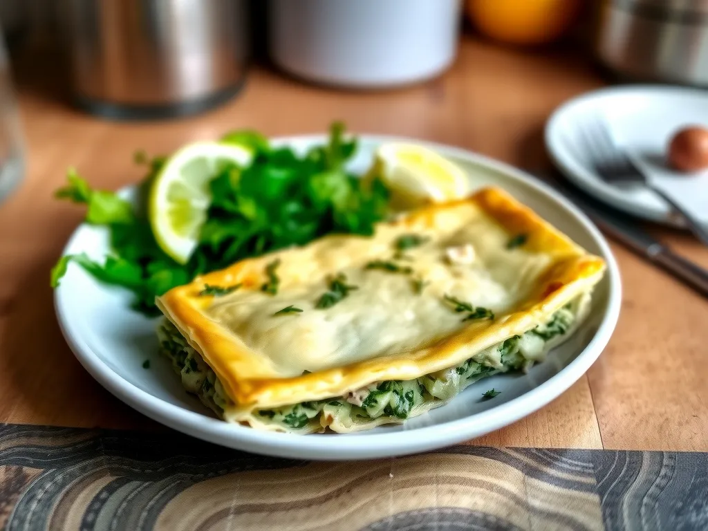 Turkey Spinach & Feta Puff Pastry Triangles