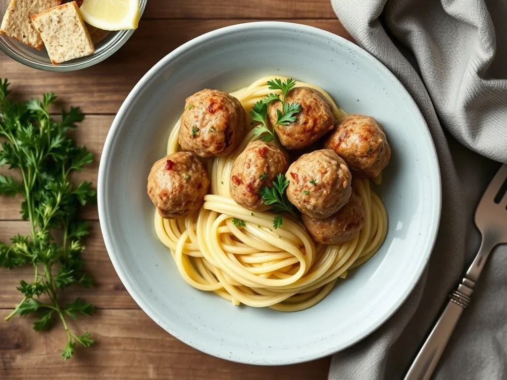 Turkey Swedish Meatballs with Creamy Pan Gravy